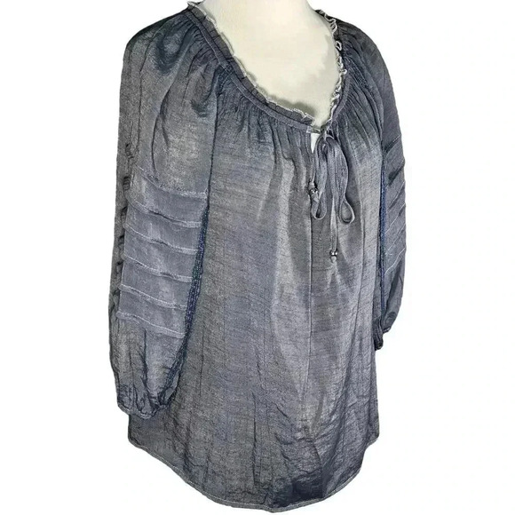 Unique Spectrum Blue‎ Long Sleeve Top Small - Picture 3 of 6